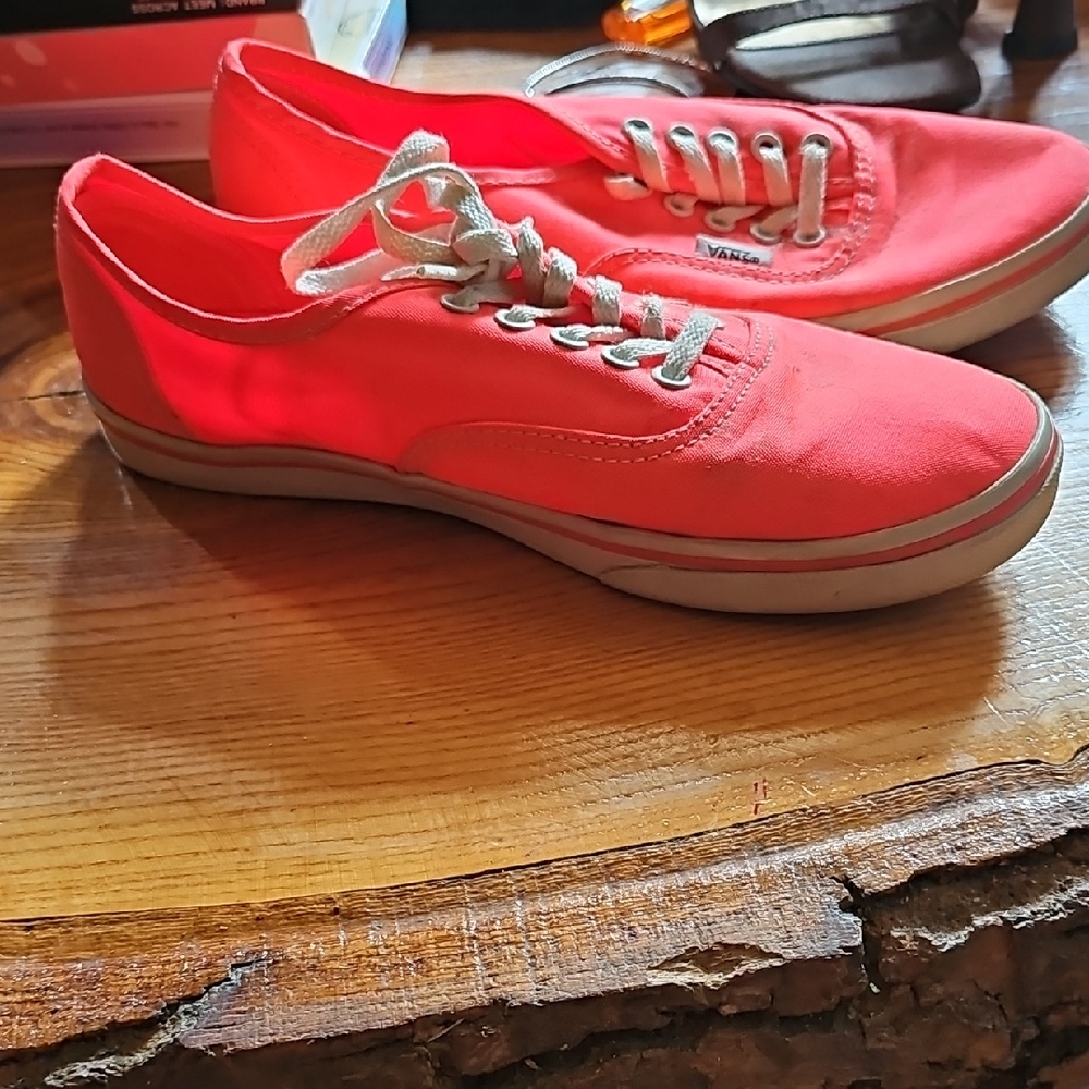 Vans Bright Coral Canvas Shoes